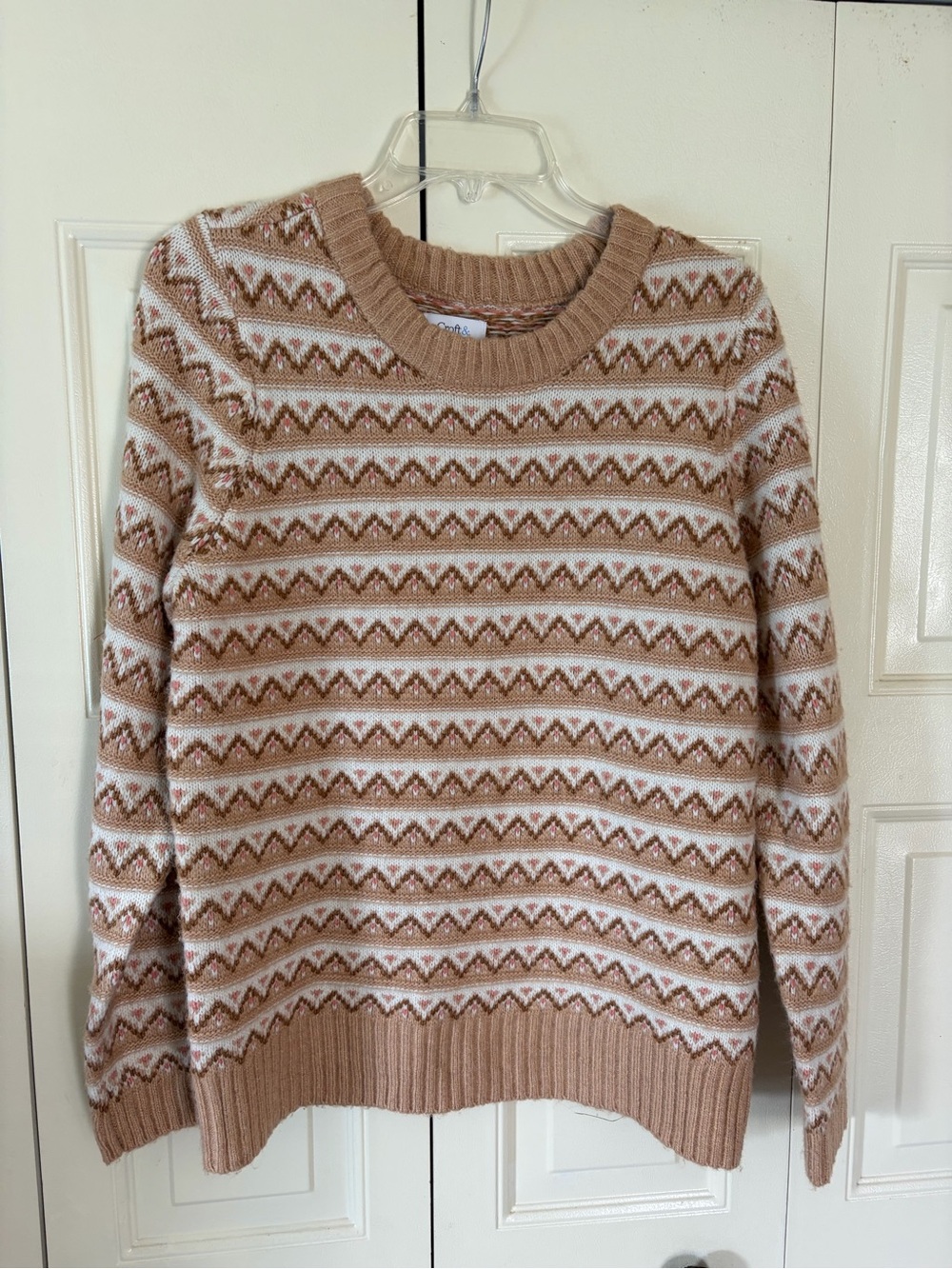 Croft and Barrow Fair Isle Retro Vibe Sweater Sz. Medium Cottagecore Relaxed Fit